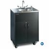 Ozark River Mfg Premier Black Hot & Cold Water Portable Sink w/Stainless Top ADSTK-SS-SS1N